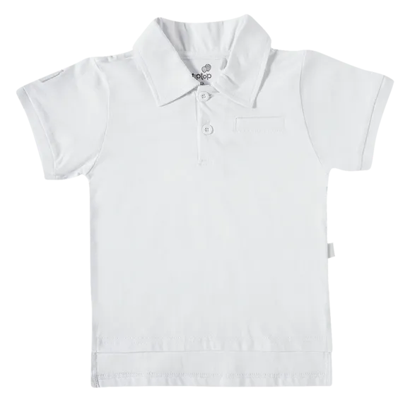 Camiseta Festiva Polo Meia Malha Toddler Tip Top