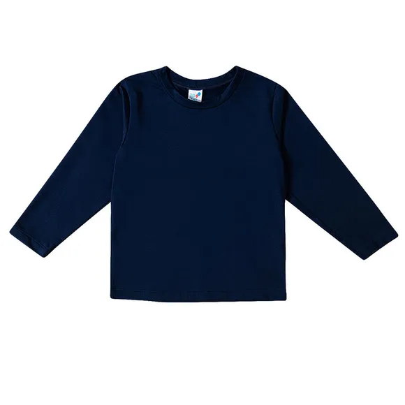Camiseta Lisa Manga Longa Toddler Malha Thermo Térmica Tip Top