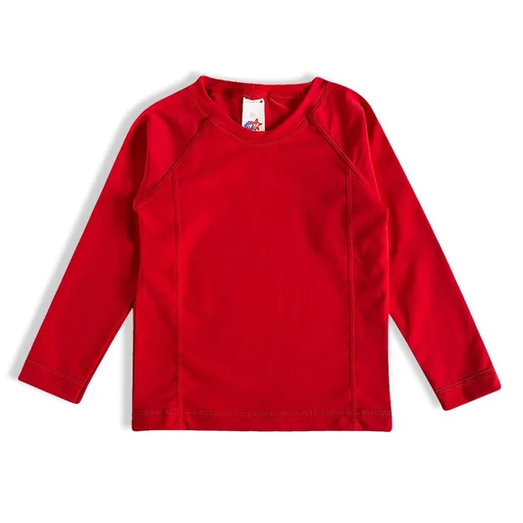 Camiseta Praia Manga Longa Lisa Toddler Proteção Uv50+ Tip Top