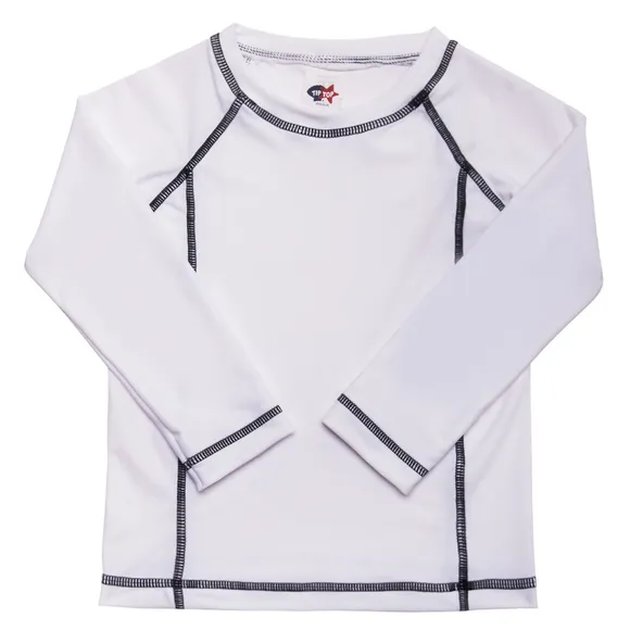 Camiseta Praia Manga Longa Lisa Toddler Proteção Uv50+ Tip Top