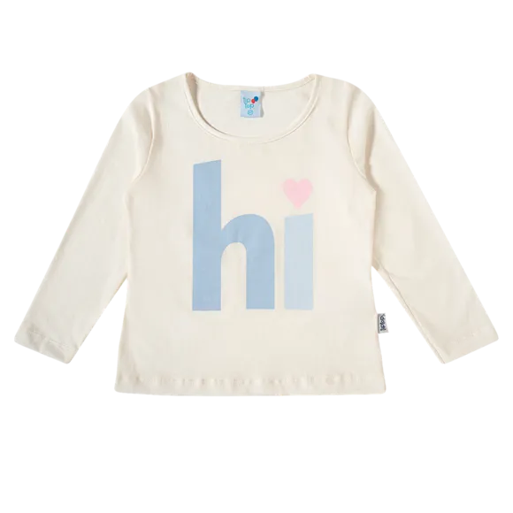 Blusa Manga Longa Blue Meia Malha Toddler Tip Top