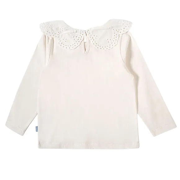 Blusa Manga Longa Toddler Neve - Off White Meia Malha Tip Top