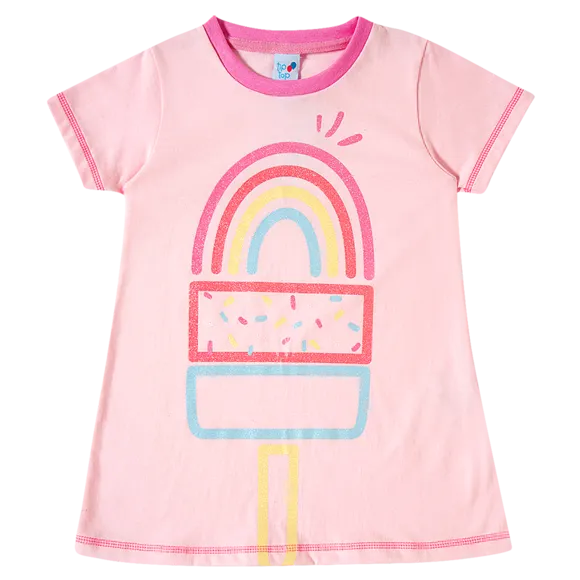 Camisola Sorvete Meia Malha Toddler Tip Top