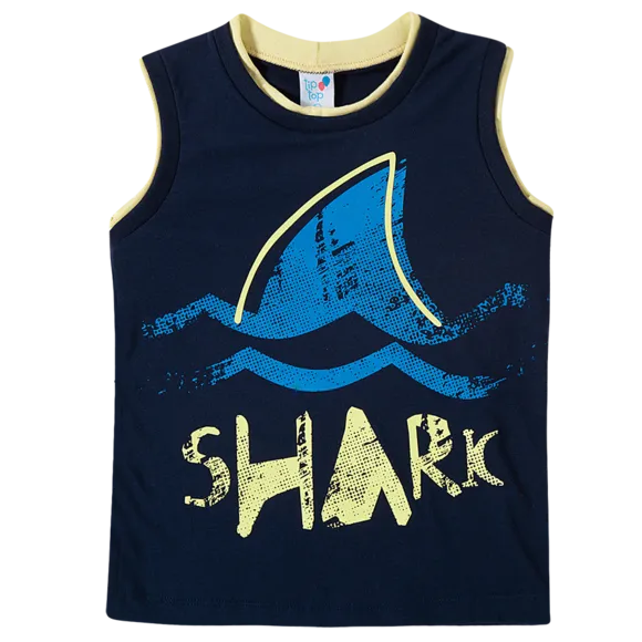 Camiseta Tubarão Colorido Meia Malha Toddler