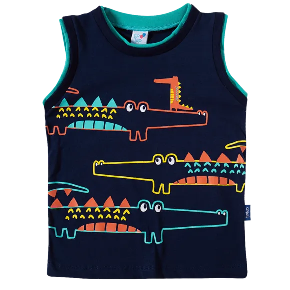 Camiseta Regata Toddler Zoo Meia Malha Silk Tip Top
