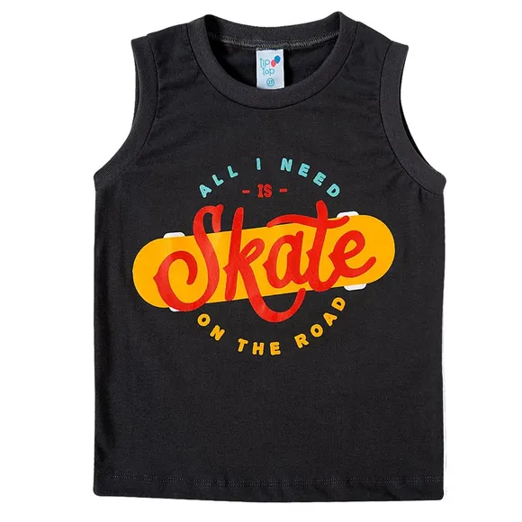 Camiseta Regata Toddler Skate Meia Malha Tip Top