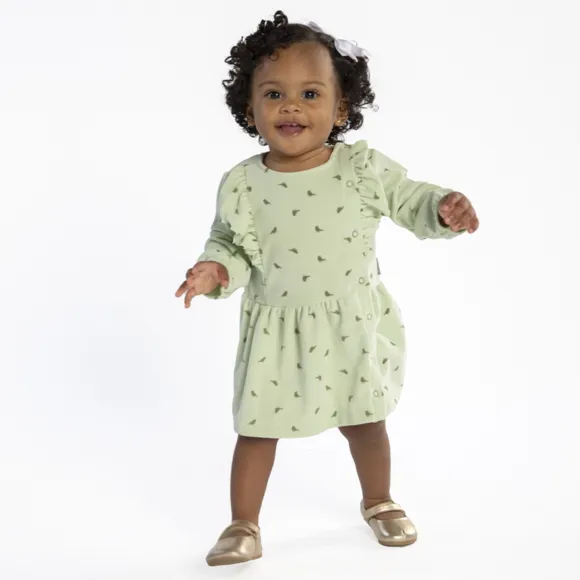 Vestido Manga Longa Birds Plush Toddler Tip Top