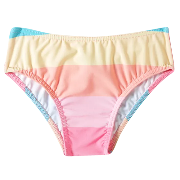 Top Com Calcinha Praia Uni Rosa Elastano Toddler Proteção Uv 50+