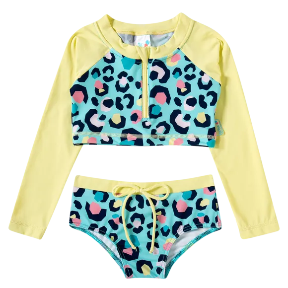 Top Com Calcinha Onça Lycra Toddler Proteção Uv50+ Tip Top