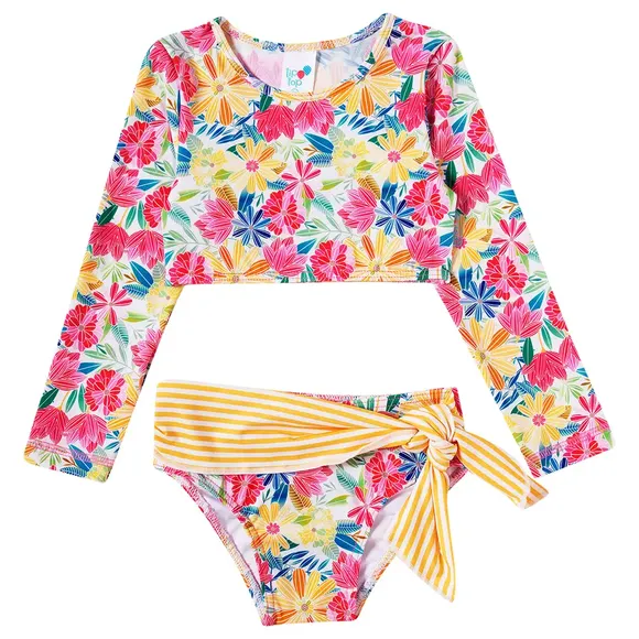 Top E Calcinha Toddler Festa Das Flores Elastano Proteção Uv50+ Tip Top