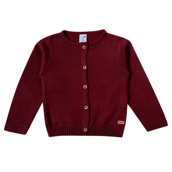Blusão Manga Longa Marsala Tricot Toddler Tip Top