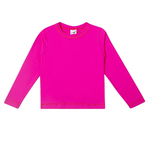 Camiseta Praia Estampa Lisa Lycra Toddler Proteção Uv50+ Tip Top