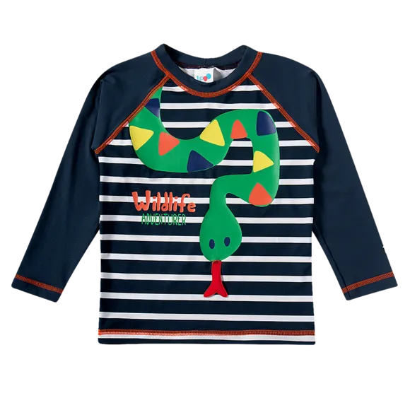 Camiseta Praia Língua De Cobra Toddler Uv50+ Tip Top