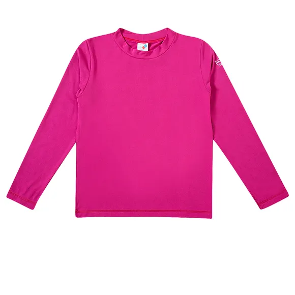 Camiseta Praia Manga Longa Lisa Toddler Lycra Proteção Uv 50+ Tip Top