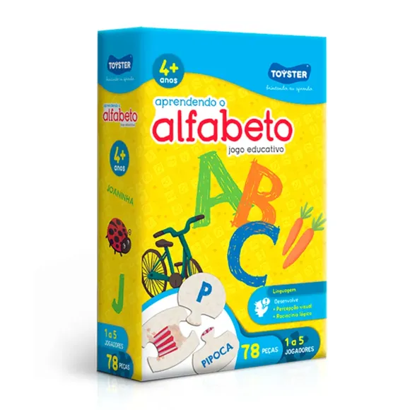 Jogo Quebra Cabeça Aprendendo O Alfabeto 78 Peças Toyster