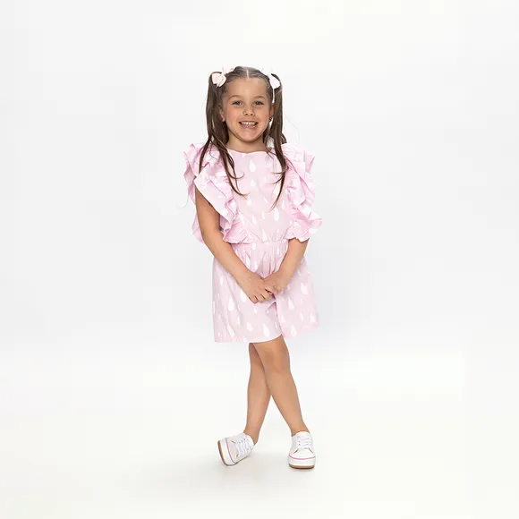 Macaquinho Rosa Tricoline Kids Tip Top