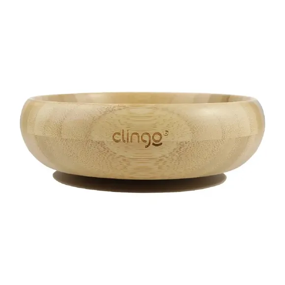 Bowl De Bambu Com Ventosa Clingo