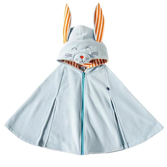 Blusão Poncho Kids Coelhinho Da Páscoa Azul Soft Tip Top