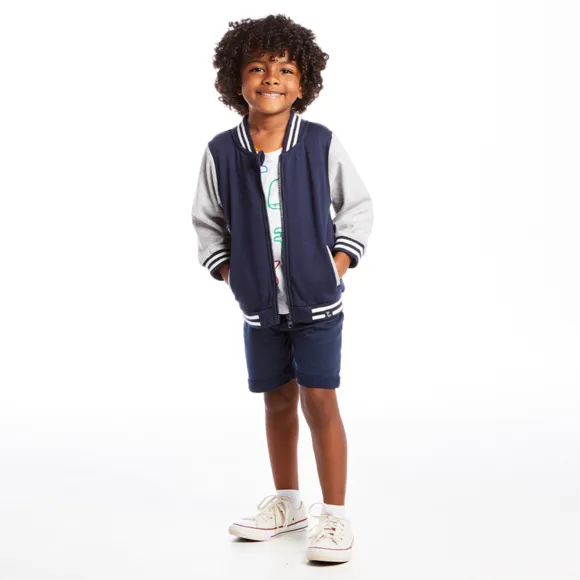 Blusão Kids Marinho Moletom Tip Top