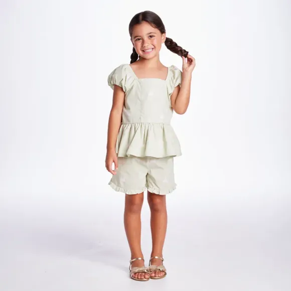 Conjunto Curto Kids Unicórnio Tricoline Tip Top