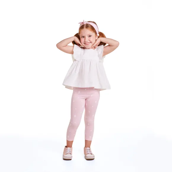 Conjunto Estampa Lisa Tricoline Kids Tip Top