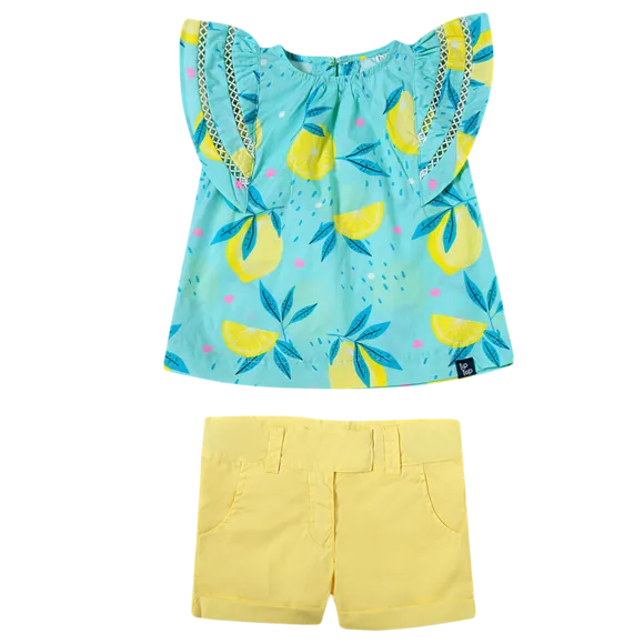 Conjunto Curto Lemon Tricoline Kids Tip Top