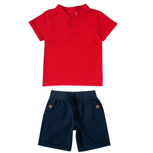 Conjunto Curto Festivo Tricoline Kids Tip Top