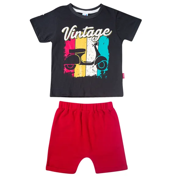Conjunto Curto Lambreta Malha Flamê Kids Tip Top