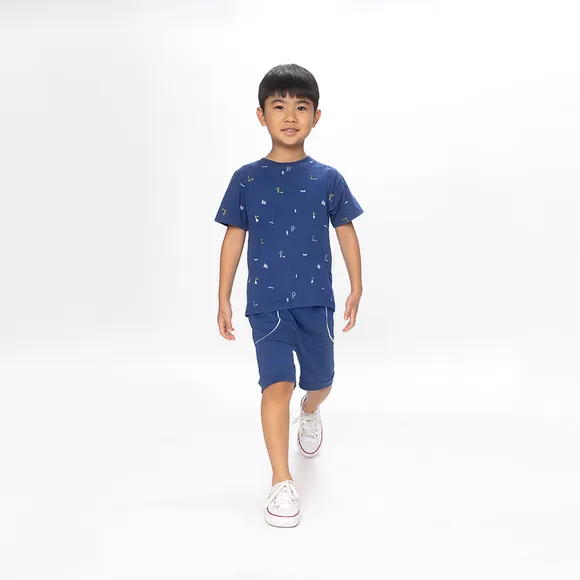 Conjunto Curto Dino Meia Malha Kids