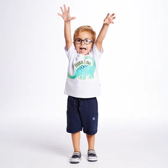 Conjunto Curto Kids Dino Moletinho Tip Top
