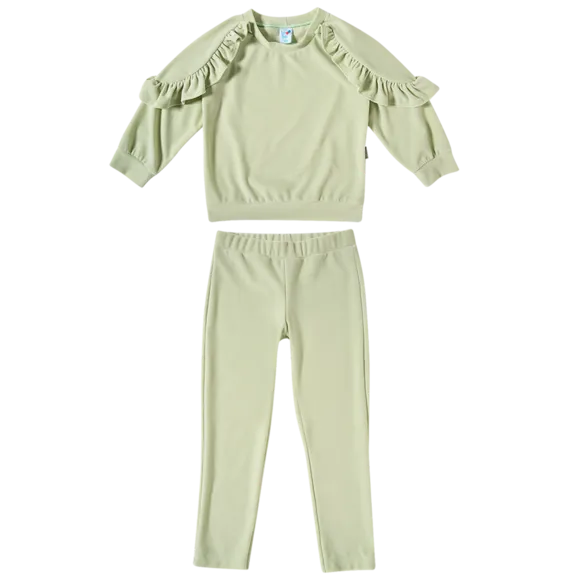 Conjunto Comprido Verde Claro Plush Kids Tip Top