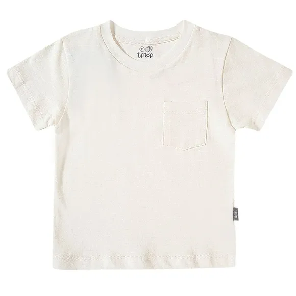 Camiseta Manga Curta Estampa Lisa Malha Kids Tip Top