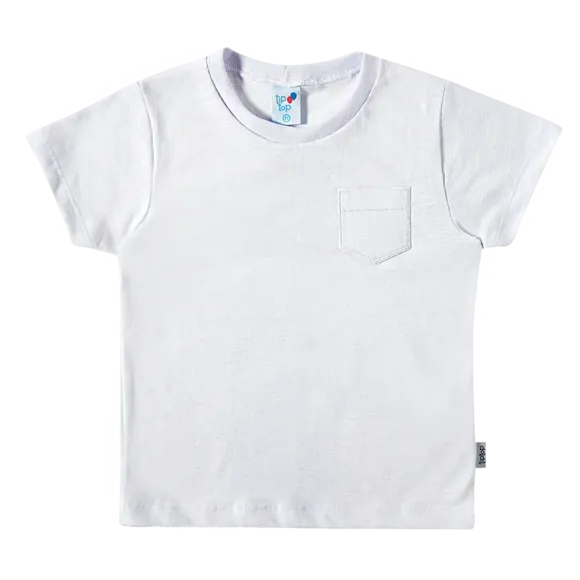 Camiseta Manga Curta Kids Lisa Malha Flamê Tip Top
