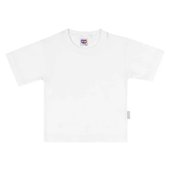 Camiseta Manga Curta Básica Sem Estampa Cores Unissex Kids Meia Malha