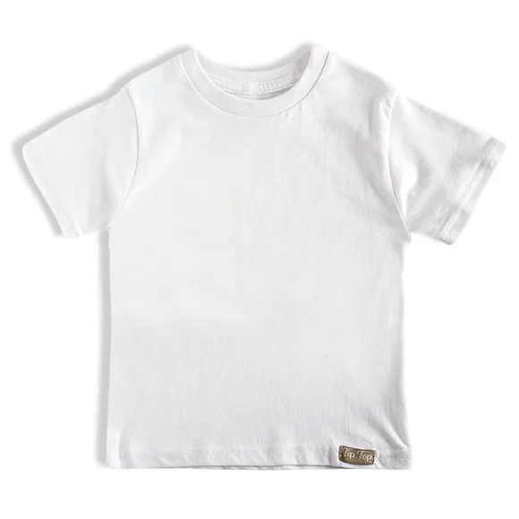 Camiseta Festiva Manga Curta Básica Meia Malha Kids Tip Top