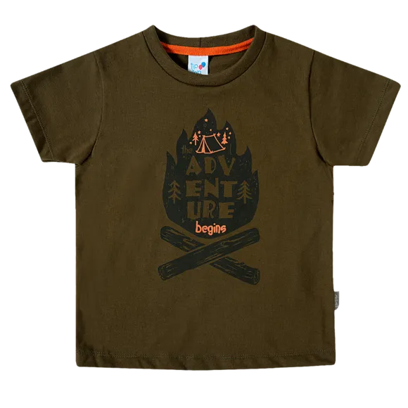 Camiseta Camping Meia Malha Silk Kids