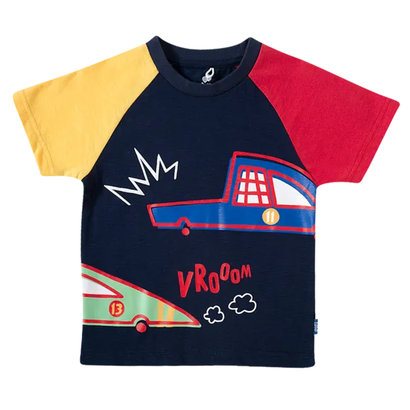 Camiseta Carros Meia Malha Kids Tip Top