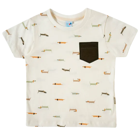 Camiseta Manga Curta Dogs Meia Malha Kids Tip Top