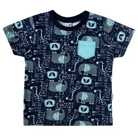 Camiseta Manga Curta Kids Zoo Meia Malha Tip Top