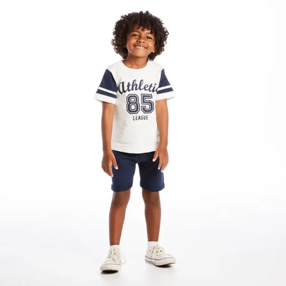 Camiseta Manga Curta Kids University Meia Malha Tip Top