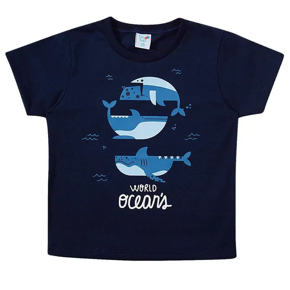 Camiseta Kids Tubarão Meia Malha Tip Top