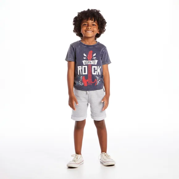Camiseta Manga Curta Kids Music Meia Malha Tip Top