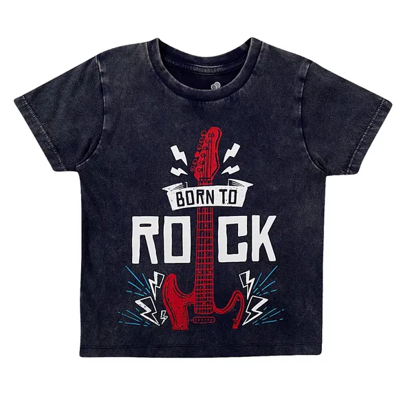 Camiseta Manga Curta Kids Music Meia Malha Tip Top