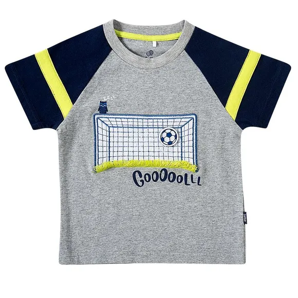 Camiseta Manga Curta Kids Football Meia Malha Tip Top