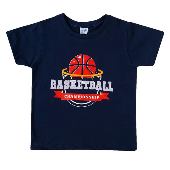 Camiseta Manga Curta Kids Basketball Meia Malha Tip Top