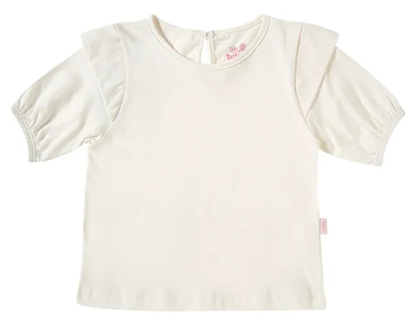 Blusa Manga Curta Estampa Lisa Meia Malha Kids Tip Top