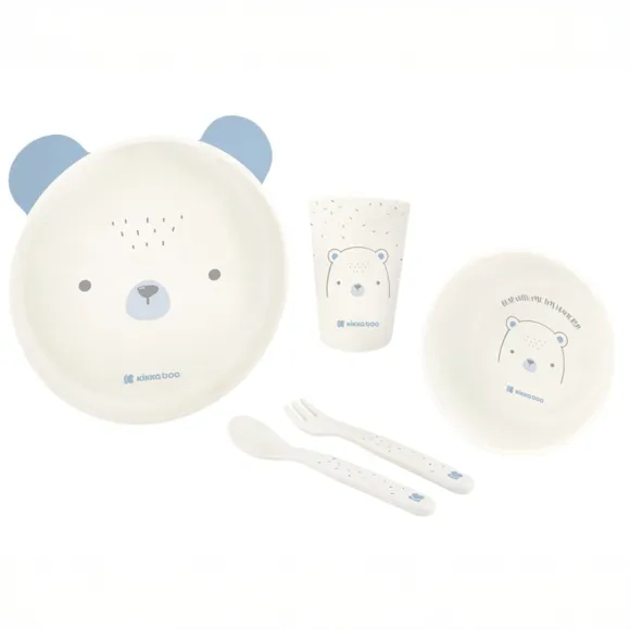 Kit Refeição 5 Peças Ursinho Blue Kikka Boo