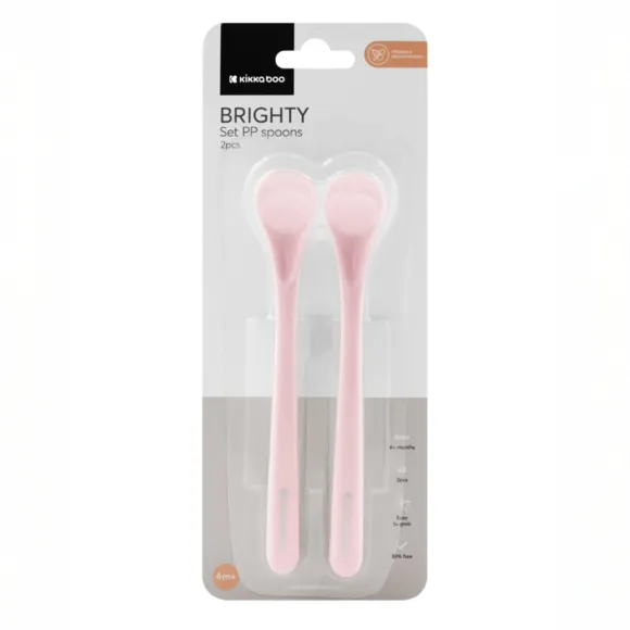 Kit 2 Colheres Silicone Rosa Kikka Boo