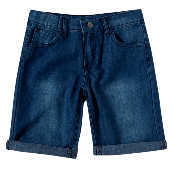 Bermuda Estampa Lisa Jeans Kids Tip Top