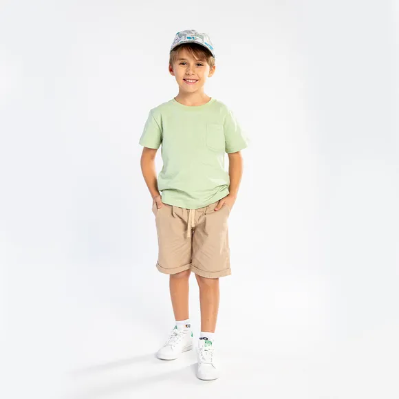 Bermuda Sarja Estampa Lisa Kids Tip Top